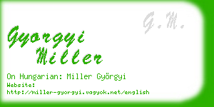 gyorgyi miller business card